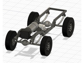 imprimível folhagem quadro Armação chassis rc carro 1 10 escala 260mm wb axial personalizadas mst openrc trilho rc4wd scx10 3d print model - Mito3D