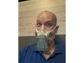 masque respirateur compatibile 3m filtres 3d print model - Mito3D