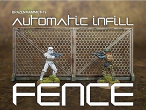 automatic infill fence boardgame boltaction industrual terrain sector imperialis warhammer 40k 40000 industrial necromunda tabletop game wargaming 3d print model - Mito3D