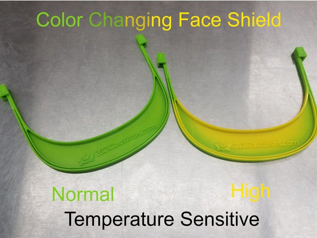 temperature sensitive color changing face shield 3D print model - Mito3D
