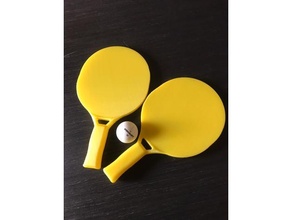 ping pong raquete Esportes 3d print model - Mito3D