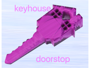 keyhouse doorstop door doorstopper house household housekey idealab kitchen 3d print model - Mito3D