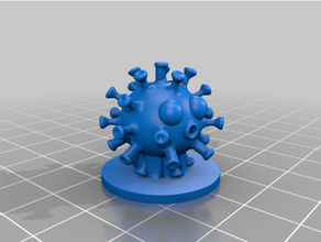 coronamicrobe viral Brettspiel Brettspiele 3d print model - Mito3D