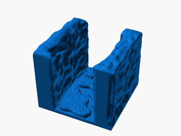 caverne couloir 2x2 openforge 20 compatible donjons dragons éclaireur table 3D print model - Mito3D