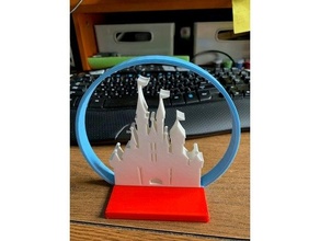 cinderellas castle mickey ear phone stand 3d print model - Mito3D