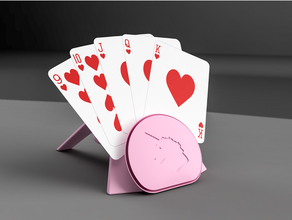 playing card holder stand 3d print model - Mito3D