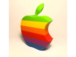 logo manzana color multicolor mítico 3d print model - Mito3D
