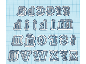 cortador letras letter cutter 3d letters cookiecutter cookie cutters 3d print model - Mito3D