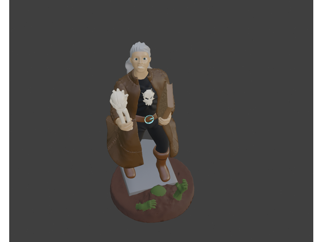 necromancer male mini dnd wizard 3D print model - Mito3D