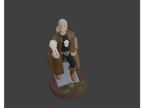 necromancer male mini dnd wizard 3d print model - Mito3D