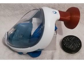 Gas Maske Adapter Leichtatmung Steuerbord Corona v1 Coronavirus covid 19 Gasmaske 3d print model - Mito3D