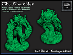 shambler - 28mm gaming depths savage atoll dnd dungeons dragons fantasy miniature warhammer 3d print model - Mito3D