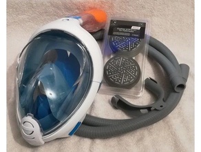 gas mask adapter easybreath tribord corona - v2 coronavirus covid-19 gasmask 3d print model - Mito3D