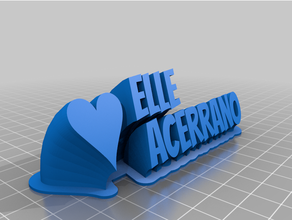 customized sweeping 2-lisadfellene plate text 3d print model - Mito3D