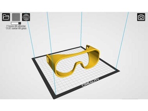 mask gogles coronavirus creality safety glasses 3d print model - Mito3D
