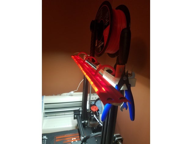 çift Led ışık başlık 3D print model - Mito3D