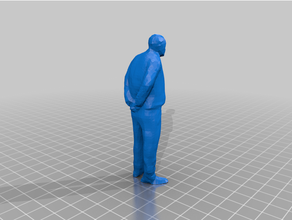 umarell Corso humano di homem esculpir escultura 3d print model - Mito3D
