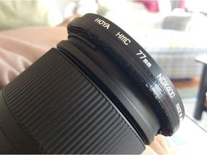 lens filter adapter 67mm 77mm 67-77mm 3d print model - Mito3D