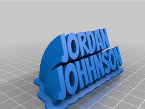 dddddjordanmy customized sweeping 2-line plate text 3d print model - Mito3D