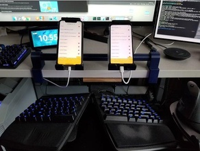 abrazadera varilla estante soporte montaje dispositivos escritorio teléfono montar 3d print model - Mito3D