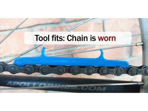 bicicleta cadena vestir indicador herramienta 3d print model - Mito3D
