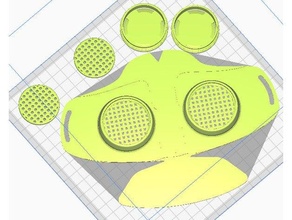 nanohack n95 masque double air entrée 3d print model - Mito3D