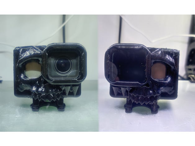 gopro 7 skull mount 10-15 degrees daitone taycan 3D print model - Mito3D
