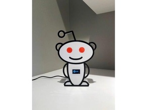 reddit karma mostrador logo frambuesa pi 3d print model - Mito3D