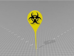 biohazard map pin - seuchengebiet 3d print model - Mito3D