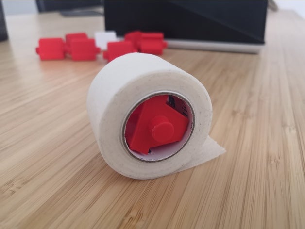 tape roll holder dispenser 3D print model - Mito3D