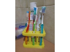 toothbrush paste holder 3 3d print model - Mito3D