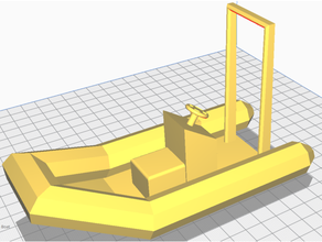 şişme tekne dekor dekorasyon tasarım sandal kolay Yazdır model gemi basit oyuncak 3d print model - Mito3D