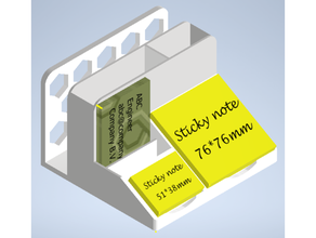 escritorio organizador corvino 3d negocio tarjeta soporte lyreco teléfono estante pegajoso notas 3d print model - Mito3D