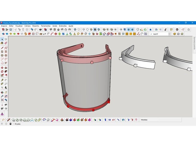 viseira - faceshield guardia 3D print model - Mito3D