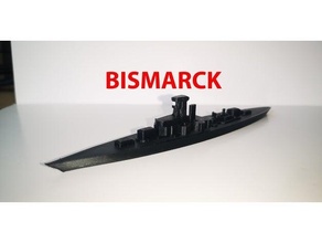 german battleship bismarck 3d print model - Mito3D