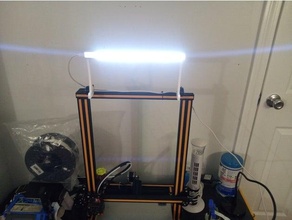 led light fixture creality cr-10 & ender 3 printers 3d printer mods parts printing bracket cr10 cr-10s design pro engineering fusion360 fusion 360 fyd-1611 fyd1611 holder bar mount madewithfusion360 mounting 3d print model - Mito3D