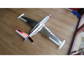 fouga magister v2 rc mono 70mm edf ---------projet------ 3dmodel aeromodelism aircraft airplane avion fan fighter jet modeler modelisme plane scale model 3d print model - Mito3D