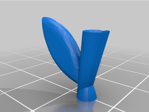 manzana vástago hoja amplio base 3d print model - Mito3D