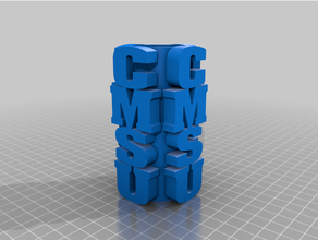 km Topper 3d print model - Mito3D