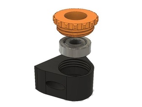 z-spindel kugellager halter z-spindle ball bearing mount 8mm spindel gewindestange lagerung threaded rod 3d print model - Mito3D