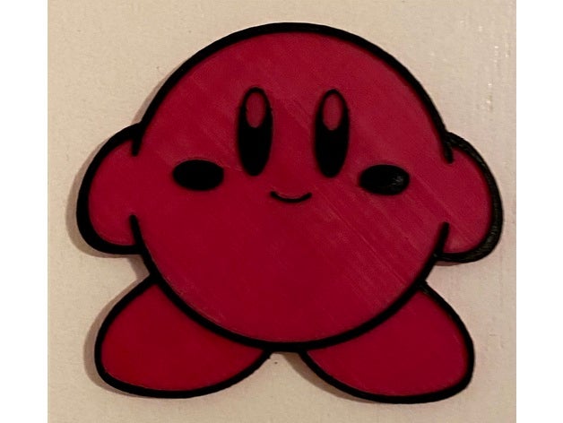 Kirby Coaster 2d art nintendo 3D print model - Mito3D