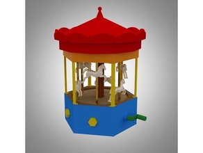 carousel automata 3d print model - Mito3D