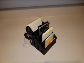 desk organizer organization pen holder post-it 3d print model - Mito3D