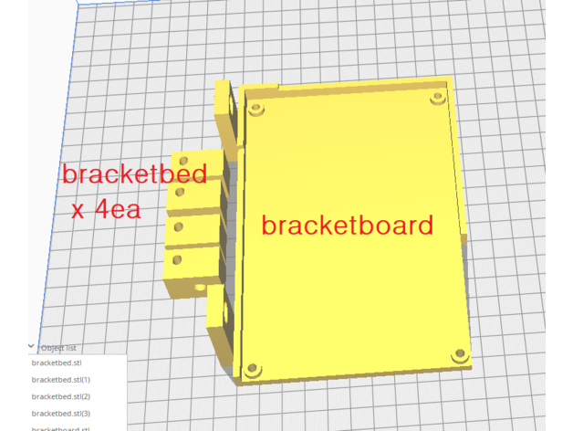 support lit planche 3D print model - Mito3D
