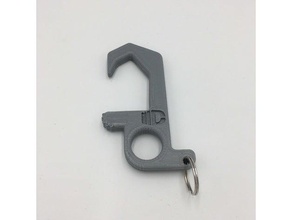 door opener social distancer keychain 3d print model - Mito3D