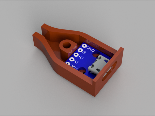 micro USB quadro avisos caso bainha 3D print model - Mito3D