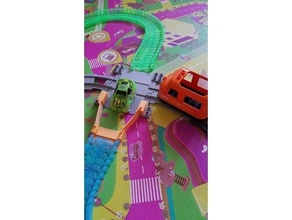 Magia pista duplo trem conexão Lego trilhas mágicas 3d print model - Mito3D