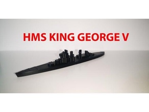 hms kral George savaş gemisi 3d print model - Mito3D