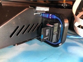 cr10s pro usb cover sdcard holder combo 3d printer cr10spro creality created freecad 3d print model - Mito3D