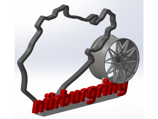 Nurburgring automotor BMW coche vehiculo circuito Nurburg porsche carrera borde 3D print model - Mito3D